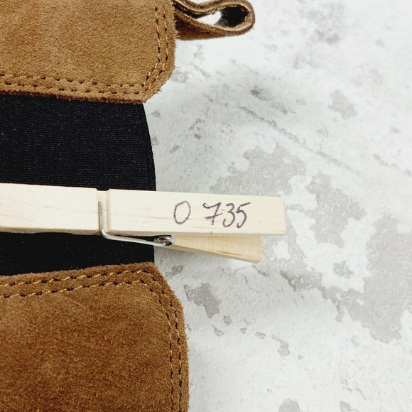 New Steve Madden Rhiannon Tan Suede Block Heel Ankle Boots O735 - Picture 11 of 11